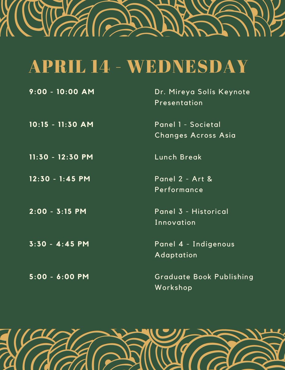 UHMAsianStudies's tweet photo. #GradConf2021 Announcement! "SPAS Conference 2021 at a glance schedule! For a full schedule, see the conference booklet: https://t.co/WwDtJSaZrX, and register for the conference here: https://t.co/ipy4fdVAoT" https://t.co/Vnx8Iwji5u