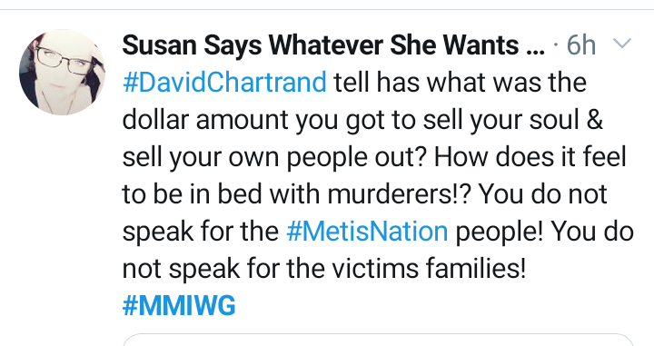 LADYALEXANDRIA's tweet photo. @malone_j71 @Thompson_girl @MichifMcKay Hi, Myself and my family have been MMF members for over 15 years. It would appear #DavidChartrand has #Bullied MANY people. Could you tell our President to grow up and act like a leader. Did it to a family member as well. #anger Management may help. Women are stepping forward. https://t.co/QQkB0xxEzV