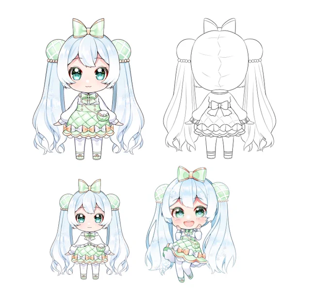 これはメロン雪ミクさんがほしくて去年から描いてたもの。

虚無。何にもならない。ただの虚無。2枚目が最終的なデザイン。 