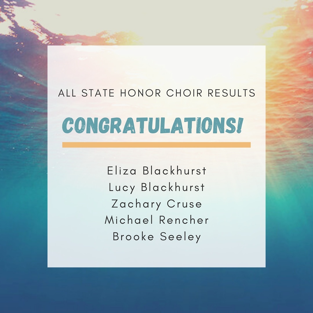 Congratulations to our five All State Honor Choir students!! And an extra congrats to Liza Blackhurst, who has made the group all 3 possible years! #rmhs #rmhschoir #mpsaz #mesamusiced #redmountainway