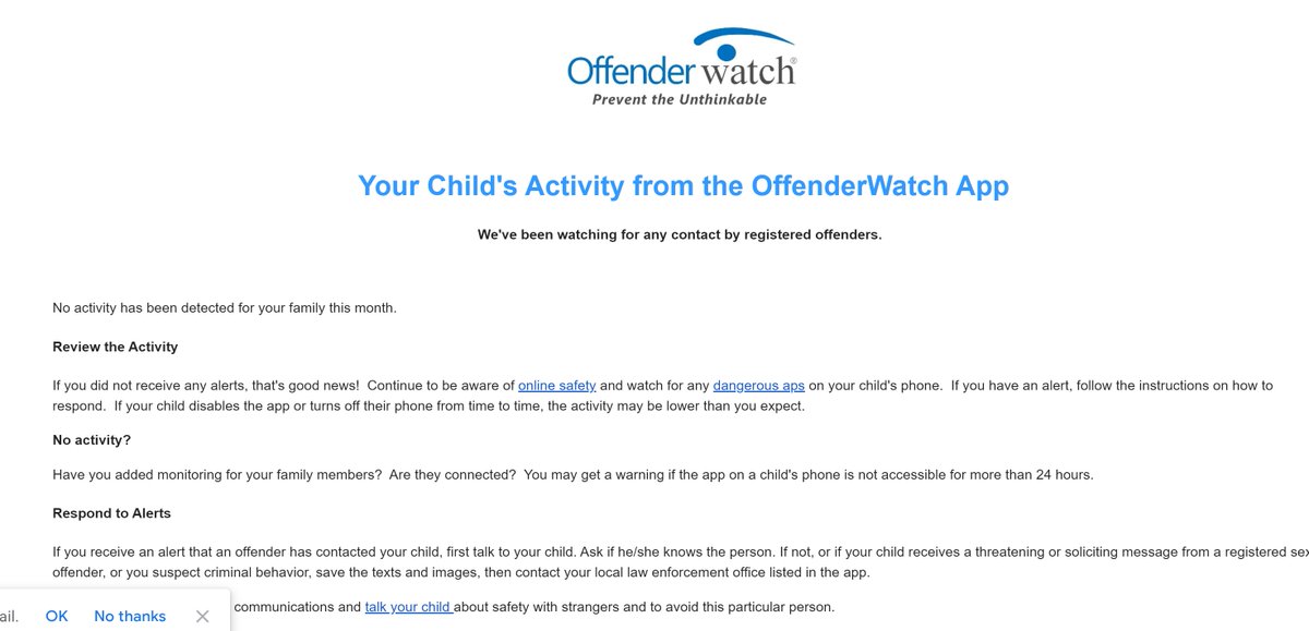 discipuli7's tweet photo. I installed the  #OffenderWatch app to see how its features worked and got this email  about #childabuseprevention 
This is the technology I am trying to bring to  the #Caribbean
sign the petition here :  https://t.co/NRsvfO3izy 
Donate here : https://t.co/QpL0hGLgsj... https://t.co/w08l19WMBU