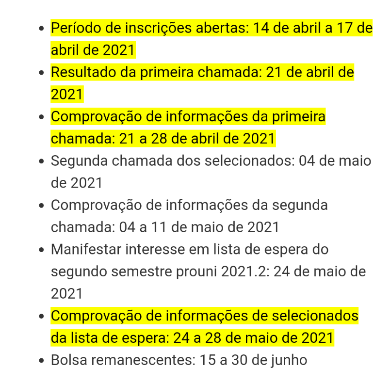SACProuni's tweet photo. Previsão de cronograma do ProUni 2021/2. https://t.co/eyNaBQzvZ0