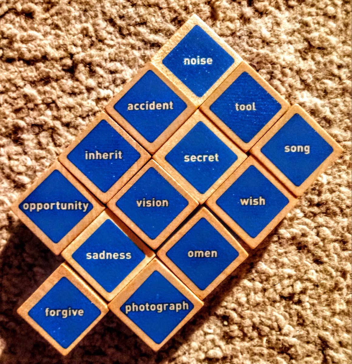 ×××> 03/31/2o21

noise 
accident tool 
inherit secret song 
opportunity vision wish 
sadness omen 
forgive photograph

#13WordDadaPoem #yatZig