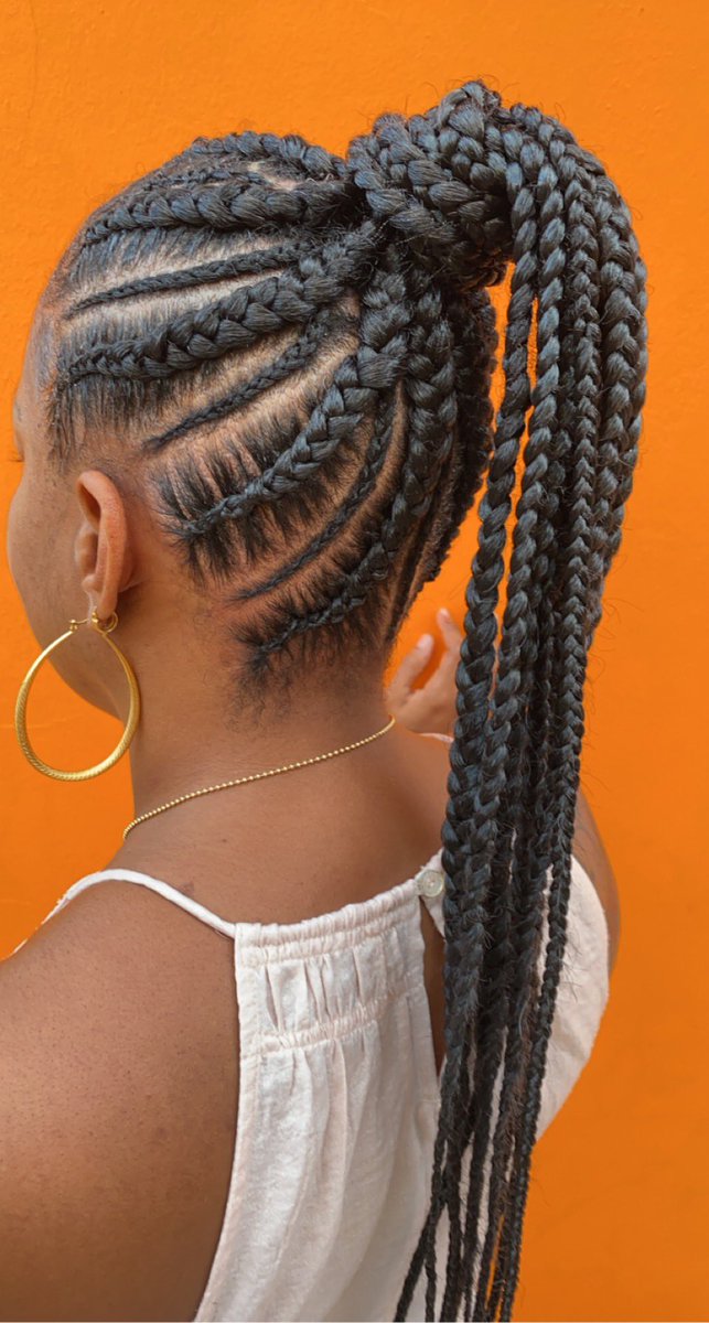 IngridBkham's tweet image. Dernière réalisation ♥️ 
#CornrowPonytail 
À très vite mes girls 💋