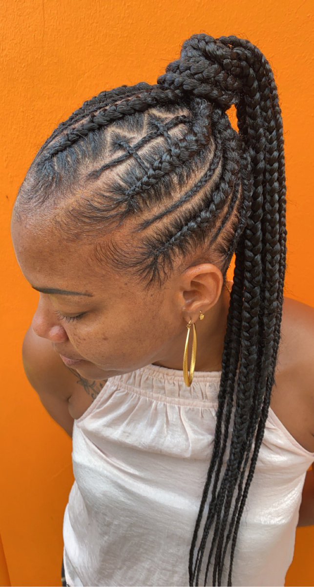 IngridBkham's tweet image. Dernière réalisation ♥️ 
#CornrowPonytail 
À très vite mes girls 💋