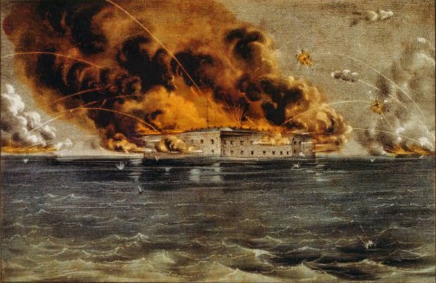 MilHistNow's tweet photo. On this day in 1861, America's Civil War begins as Confederate guns open fire on Fort Sumter. No one dies in the two-day bombardment, but hundreds of thousands will perish in the resulting four-year conflict. https://t.co/W6aj4HQH5N