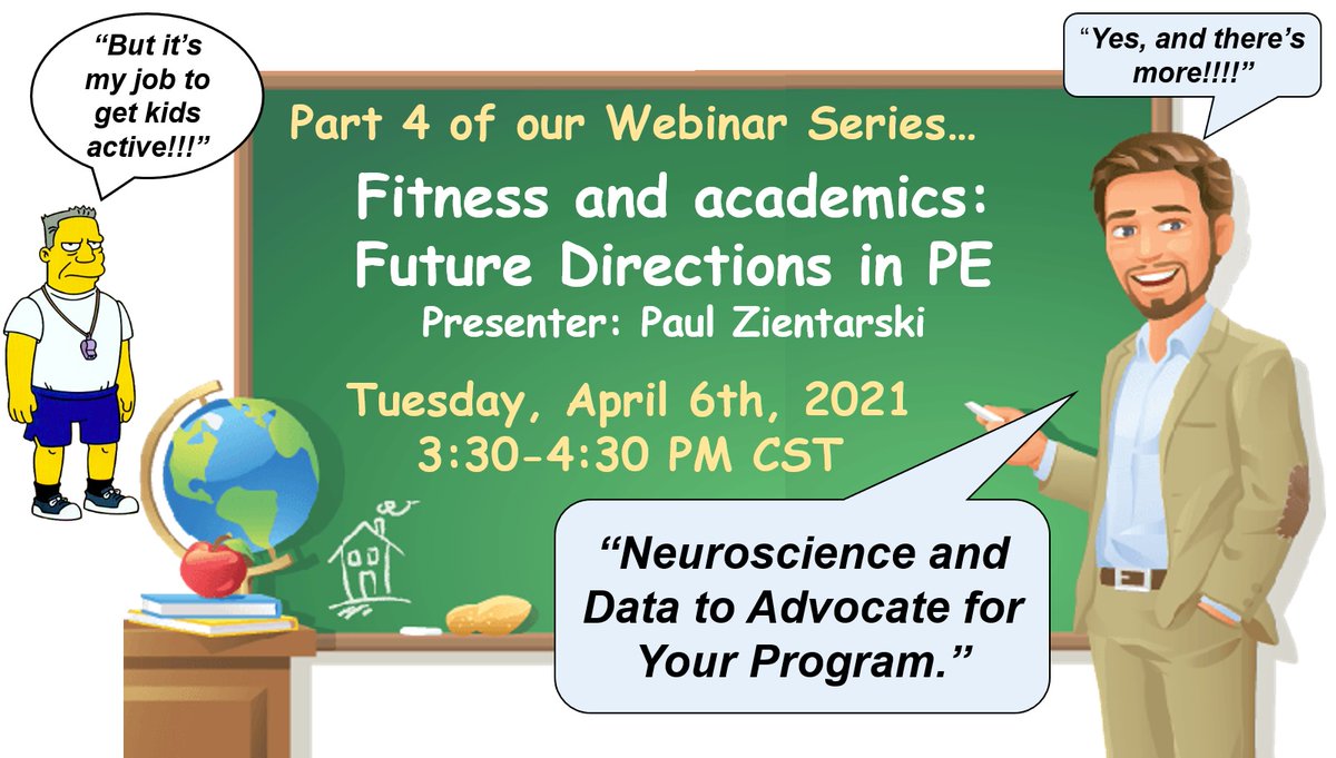 Join us for Part 4 of our monthly webinars. Tuesday, April 6th, 2021 from 3:30-4:30 PM CST will be another great presentation/discussion on PE's Role in Public Health. This month register for free using code "ISUteamPE" at tinyurl.com/y873pvex 
<a href="/PaulZientarski/">Paul Zientarski</a> <a href="/DanPhelpsEDU/">Dan Phelps</a>