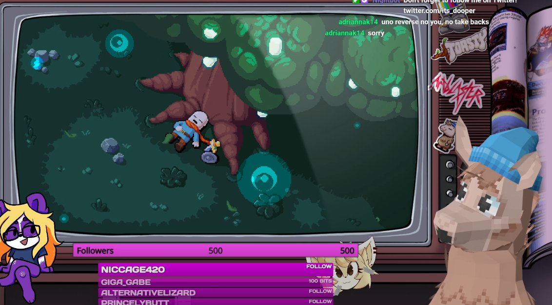 Check out @toastythegame with a dev in the current dev play with @its_dooper plus more #IWOCon games after!

twitch.tv/its_dooper

#vtuber #envtuber #indiegame #gamedev #indiedev #twitchstreamer