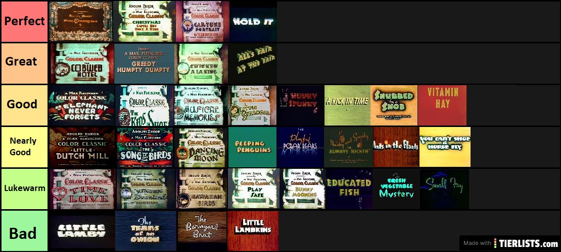 My thoughts for all the Color Classics, the series isn't outright terrible when compared to other Fleischer cartoons at the time outside of Popeye, there have been some good shorts in the series, the problem is that most of them are forgettable and feel like Disney Wanabees.