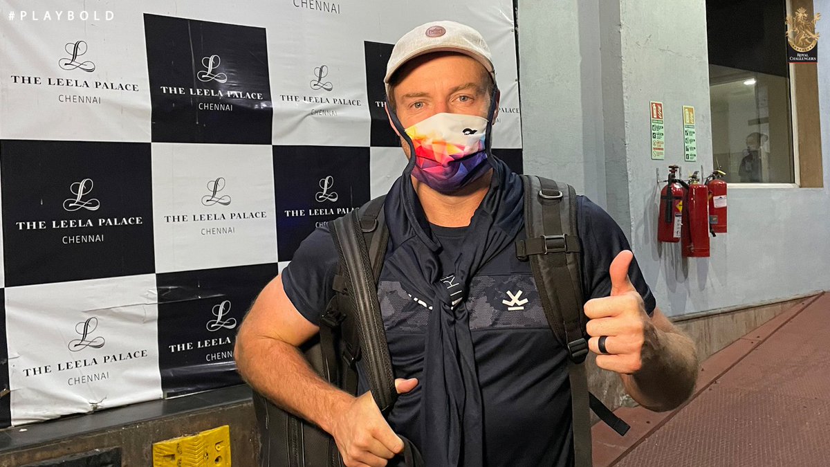 RCBTweets's tweet photo. BREAKING THE INTERNET : 

The spaceship has landed! 🚀 

AB de Villiers has joined the RCB bubble in Chennai. 👽

#PlayBold #WeAreChallengers #IPL2021 #AllInForAB https://t.co/pnvXGVl8ww
