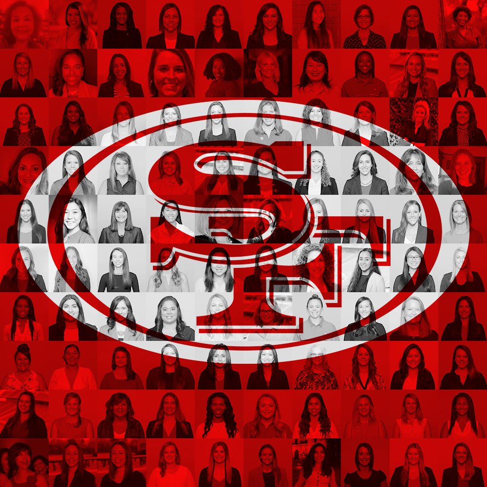 49ers's tweet photo. Thank you to all the amazing women who help power the #49ers at all levels of the organization! We could not imagine a better group of individuals to represent us both on and off the field.

#WomensHistoryMonth https://t.co/DuOhUkhm3J