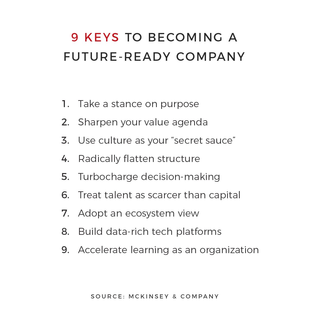 AvatavMedia's tweet photo. 9 Keys to Becoming a Future-Ready Company #digitaltransformation #businesswithpupose #corporateresponsibility #decisiondriven https://t.co/tQ5H8QqFKY