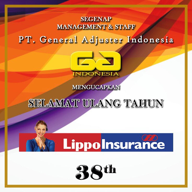 AdjusterGeneral's tweet photo. Segenap Management dan Staff PT. General Adjuster Indonesia mengucapkan Selamat Ulang Tahun PT. Lippo General Insurance ke-38 Semoga Sukses Selalu.
#happyaniversary 🥳🎂 #lippoinsurance @lippoinsurance https://t.co/Am2AvuuO0Q