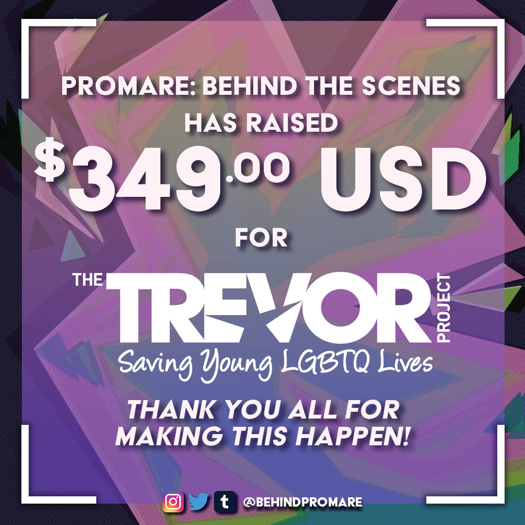 behindpromare's tweet photo. ✨Thank you everyone for helping us make this happen!
✨We've raised $349.00 USD for The Trevor Project!! https://t.co/toEN6BpazF