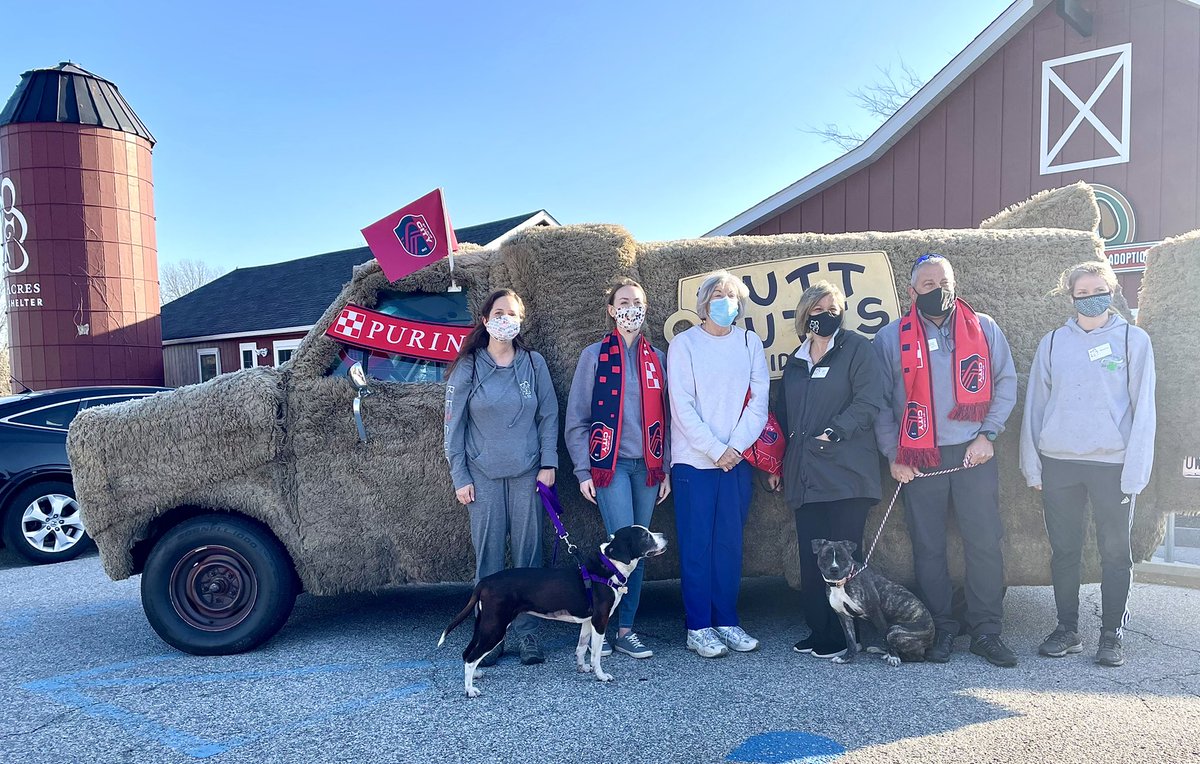 Thanks for stopping by <a href="/5_Acres/">Five Acres</a> today, <a href="/Purina/">Purina</a>! Can’t wait to see your logo on those <a href="/stlCITYsc/">St Louis CITY SC</a> jerseys 🚩🐾⚽️