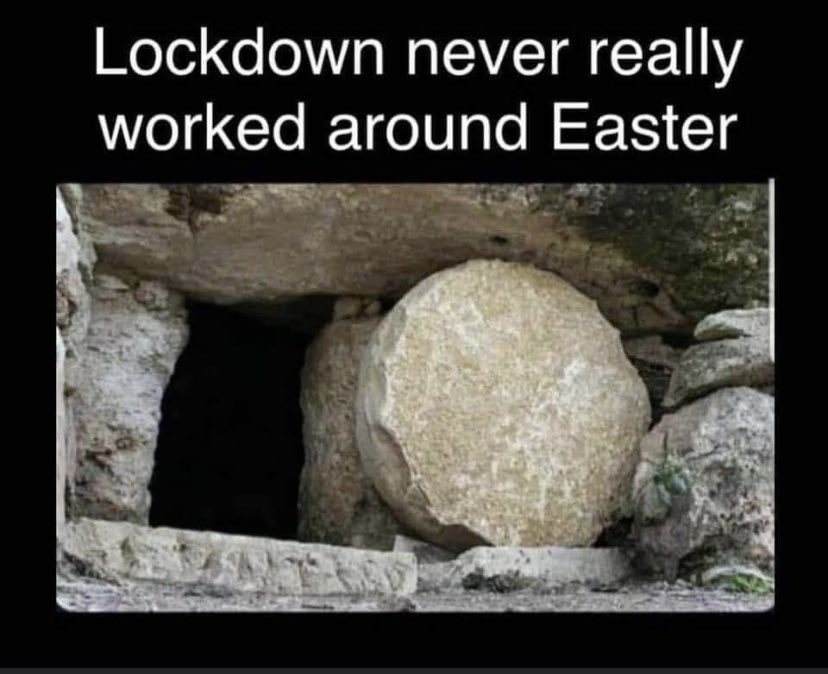 Authorities have been trying to lock down Easter since the start...😂