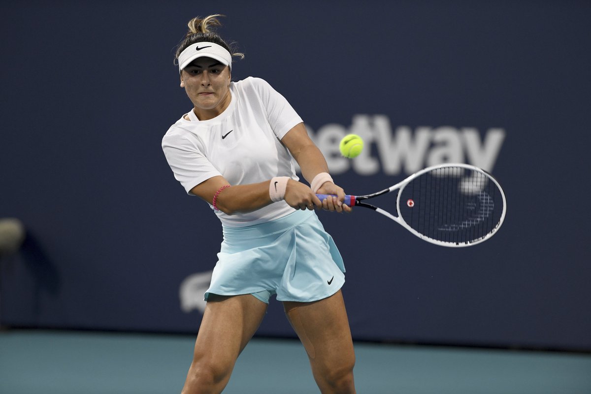 CP24's tweet photo. Canada's Bianca Andreescu into Miami Open semifinals https://t.co/qYyNidoXWV https://t.co/EudDhhlx8q
