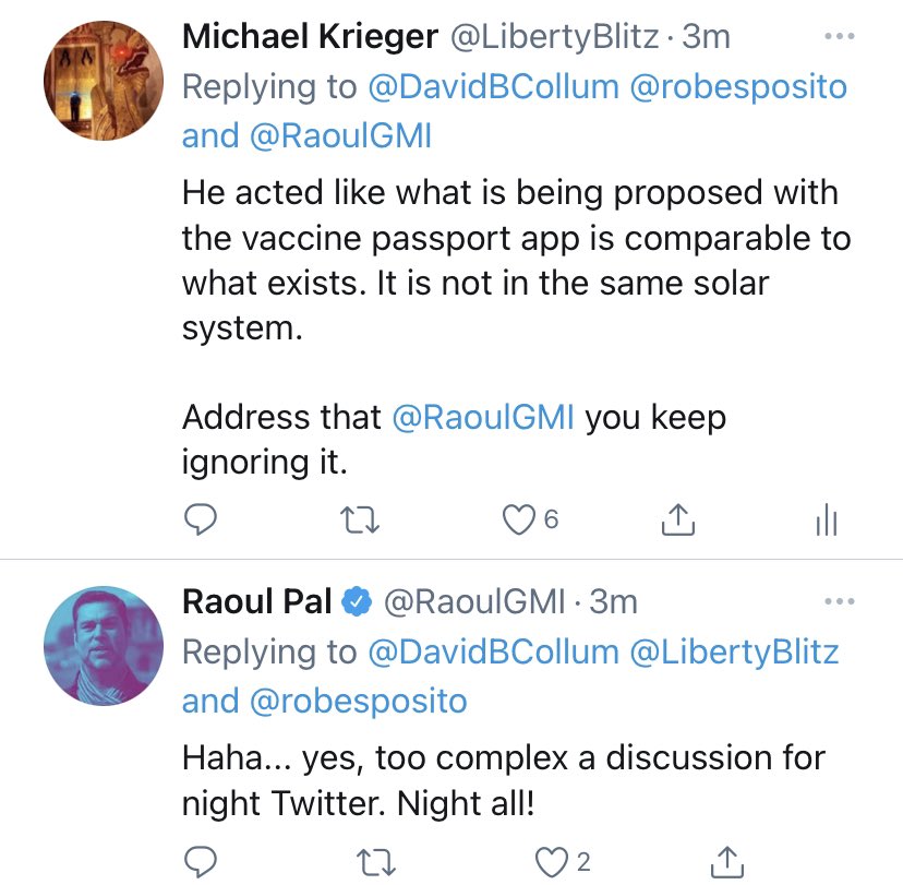LibertyBlitz's tweet photo. I should have called him out way earlier but @RaoulGMI is a dishonest windbag.

Made a foolish comment and then snuck out while avoiding all dialogue with me.

“When someone shows you who they are believe them the first time.” Bad guy. https://t.co/Wu4phzuQf2
