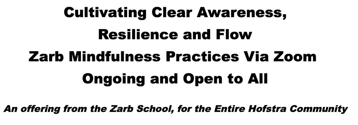 Hofstra offers so many opportunities to help their students succeed both academically and mentally! Thank you, Zarb School for putting together a Mindfulness Zoom. #hofstra  #zarbmeansbusiness #hofstramarketing <a href="/HofstraU/">Hofstra University</a> @Frank_G_Zarb <a href="/DrLiHuang/">Dr. Li Huang (Ph.D.)</a>