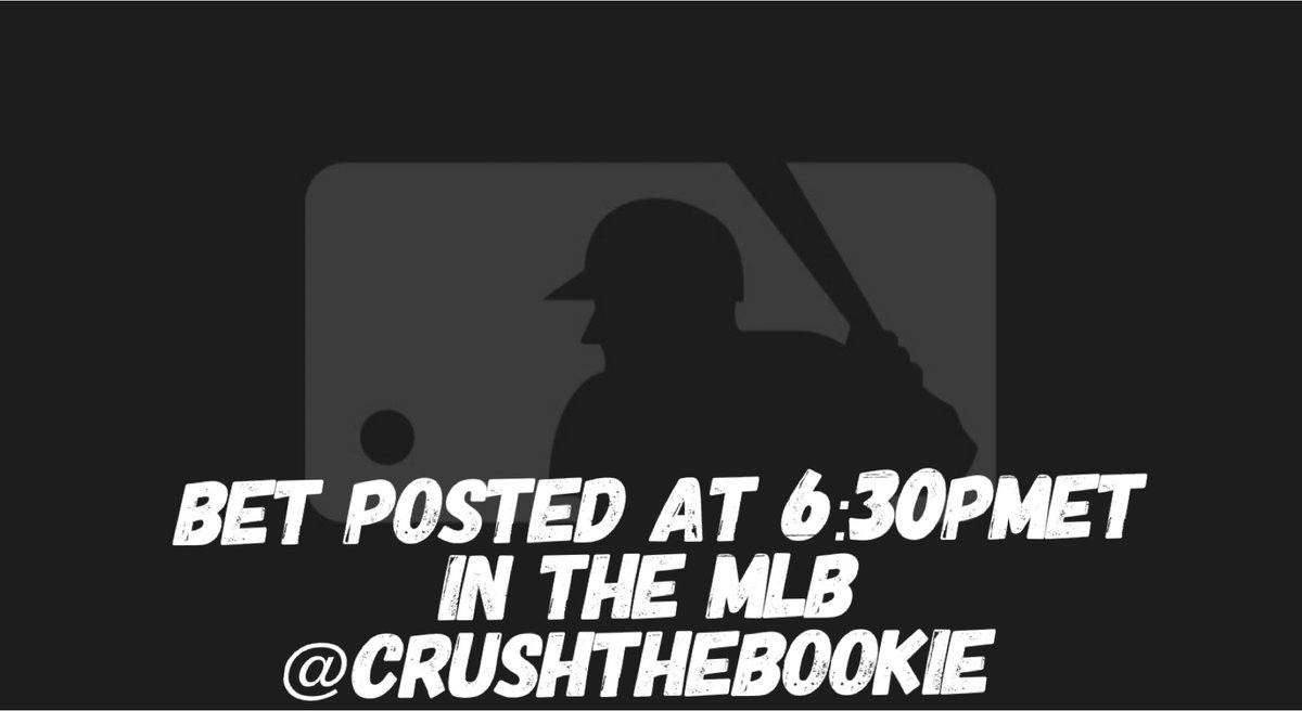 CrushTheBookie's tweet photo. 🚨200RT/LIKES!!!! 

🔥 #FREEPLAY IN THE #MLB FOR OPENING DAY #OpeningDay

#FREEPICK WILL BE POSTED AT 6:30pmET ON THURSDAY NIGHT!!!! 

⏰Just Check this page at 6:30pmET and my bet will be posted on this page @CrushTheBookie (Follow) I will have more #FreePlays as the season goes https://t.co/7vJkTpRMm9