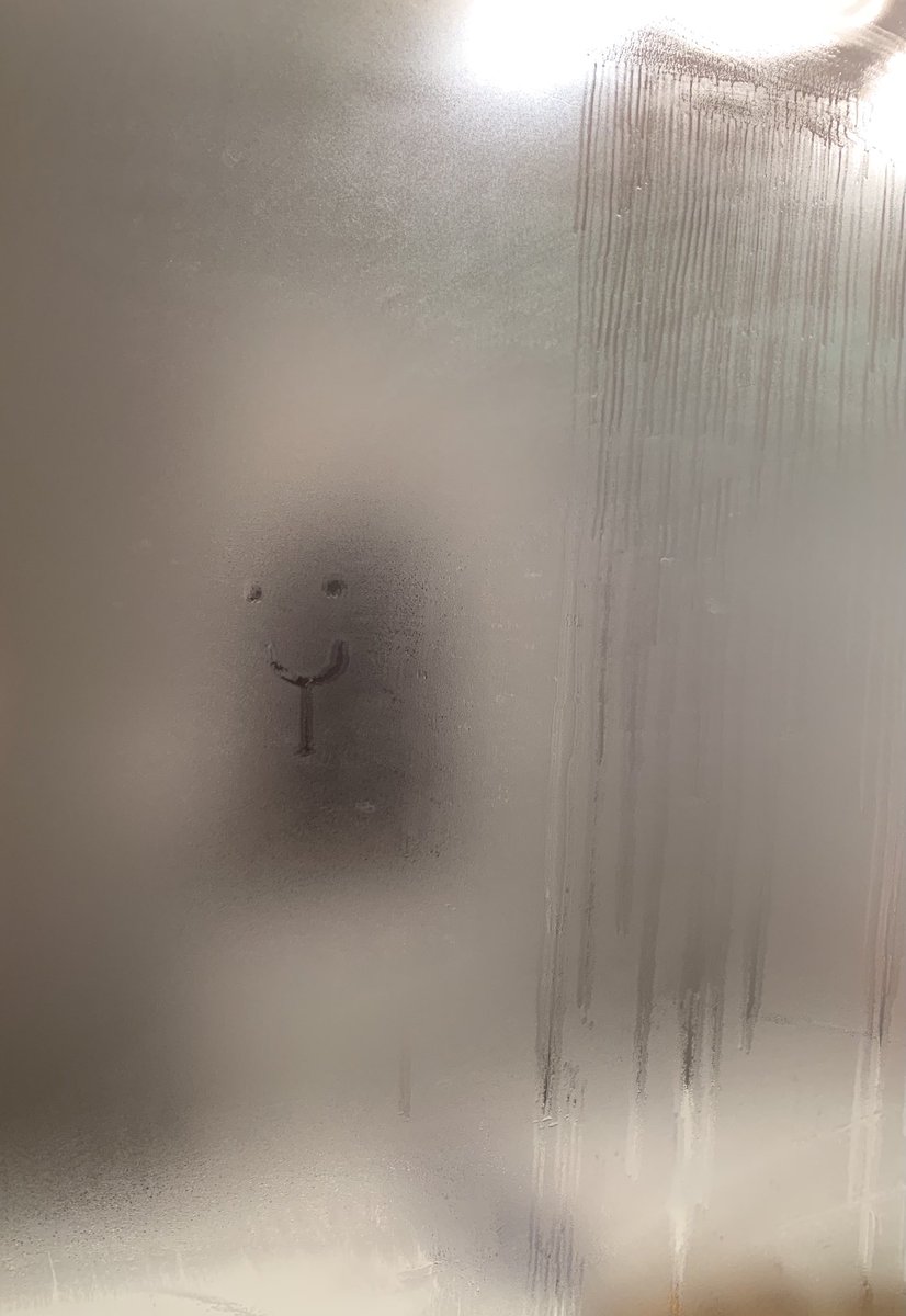 DanaBedwell's tweet photo. Best sight in the world after a cold March track meet is a foggy bathroom mirror!! #finallywarm #ineed70’sandsunshine https://t.co/jTKQL6F4Kj