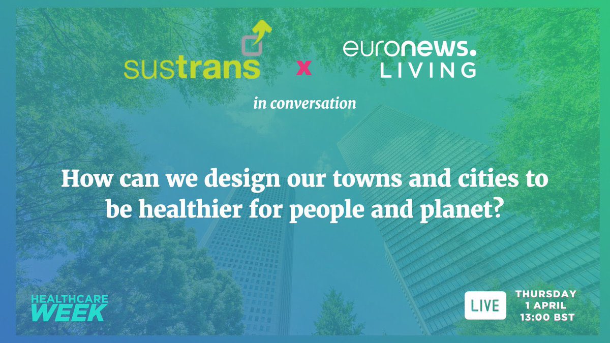 We’re really looking forward to talking with @GiulioFerrini today from @sustrans about how the design of our built environments impacts human and planetary health.

Join us on Instagram at 13:00 BST today for #healthcareweek