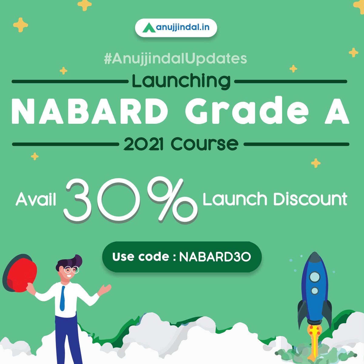 anujjindal01's tweet image. Ahoy there fellas! we are happy to announce the launch of the 2021 NABARD Grade A soon. Enroll in the course now. Early birds will get a 30 % discount. 

Avail of the discount by applying the coupon code: NABARD30 

anujjindal.in/project/nabard… 

#NewCourseLaunch #NABARD #Anujjindal