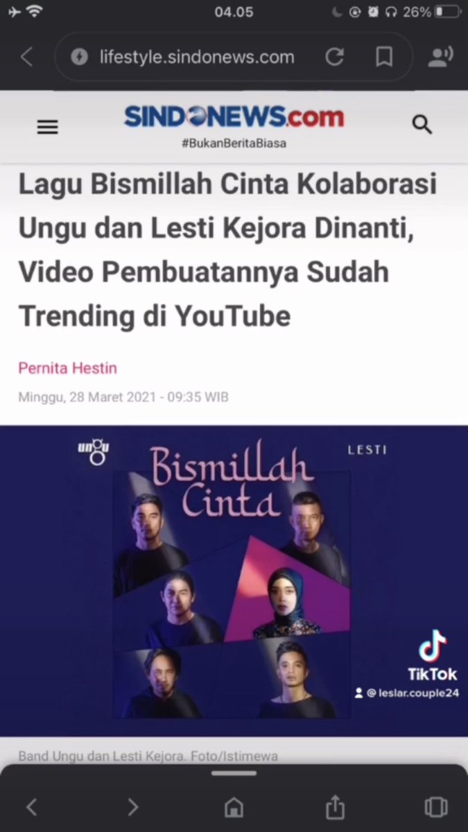 RezkiDhea's tweet photo. #bismillahcintaungulesti Waw Ungu comeback dan bakalan duet sama lesti Kejora, Ungu &amp; Lesti - bismillah cinta! https://t.co/kaLP5lFbVy