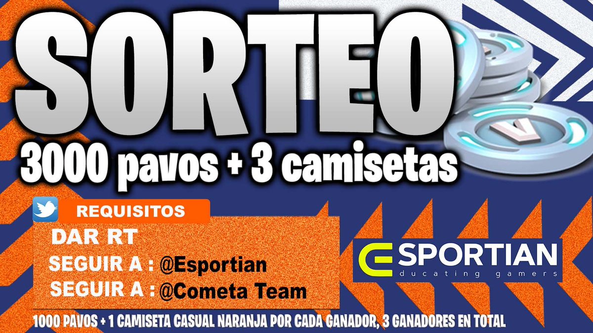 zerozero080's tweet photo. 🎁Empezamos Abril con SORTEAZO🎁

💲¡3000PAVOS+3CAMISETAS!
🙅🏻¡3GANADORES!

¿Quieres llevarte este premio sin esfuerzo?

REQUISITOS
✅ dar rt
✅ seguir a @esportian 
✅ seguirnos en @CometaTeam 

Ganadores el 14/04/21

#Abril2021 #Fortnite #Sorteo #GoCometa https://t.co/7BAhuq5n8w