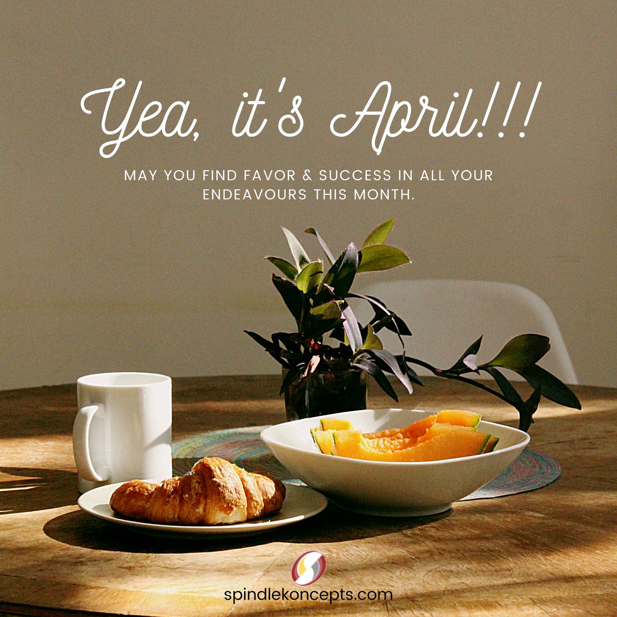 spindlekoncepts's tweet photo. May you find grace and favor in all your endeavors this new month. #April #NewQuarter #HappyNewMonth https://t.co/0g58fafCR9