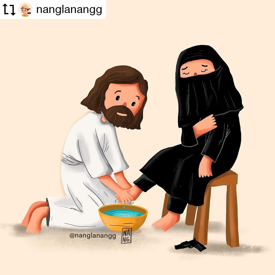 KatolikG's tweet photo. "Tuhan, jangan hanya kakiku saja, tetapi juga tangan dan kepalaku!"

Karya  @nanglanangg https://t.co/GfPQbfFuTq