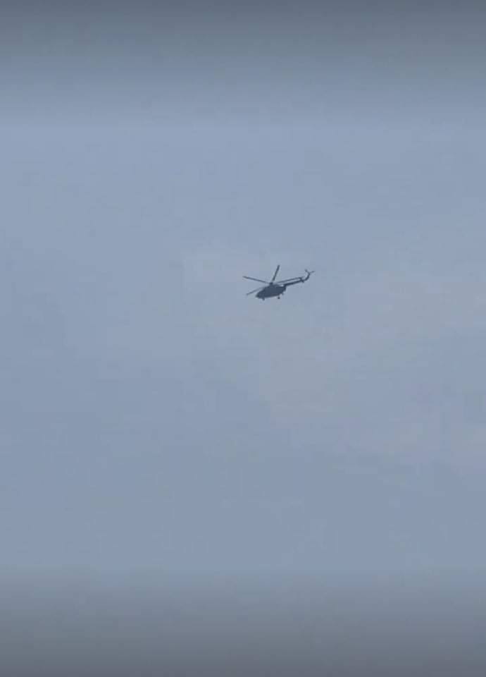 MayWinchester16's tweet photo. Military helicopters are spotted flying over many townships of Yangon(Dala, Ahlone, Mawtin&amp; Sule) back and forth today noon.

#WhatsHappeningInMyanmar
#Apr1Coup https://t.co/jmURsMrZUQ