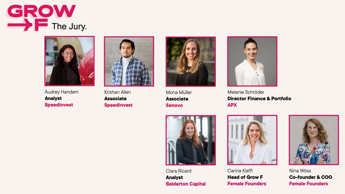 The 5th batch of our startup accelerator Grow F is approaching, and we want you to meet the amazing Jury who helped us select the 10 female-led startups that will be joining us this spring. 🚀💪

We are super grateful for their support and know-how!