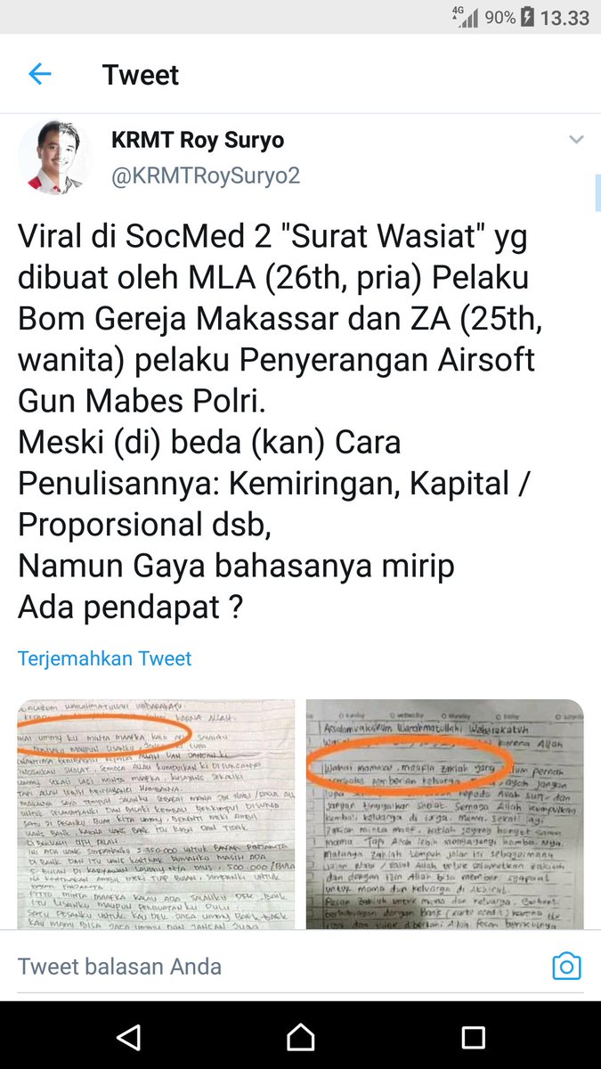 Keadilan62's tweet photo. Kira kira mirip kagak ya kasus Bom diMakassar dan diMABES???
monggo para NETIZEN komentarnya mimin kurang paham https://t.co/fxHaQp4TJF