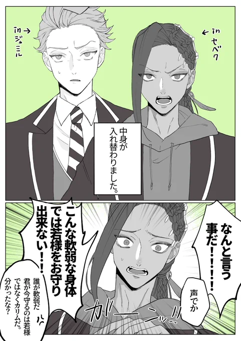 ジャミルとセベクの精神が入れ替わった話

 #ツイステファンアート 