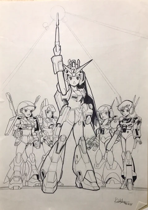 本日発売ホビージャパン別冊「ガンプラカタログ  GUNPLA 40th Anniversary」コラムで描いたΖレディは35年くらい前参加したバンダイ「アーマードレディ」からです。当時感あふれてますがwなんでもやっておくもんですね、何周か回ってけっこう楽しいですご覧くださいませ 