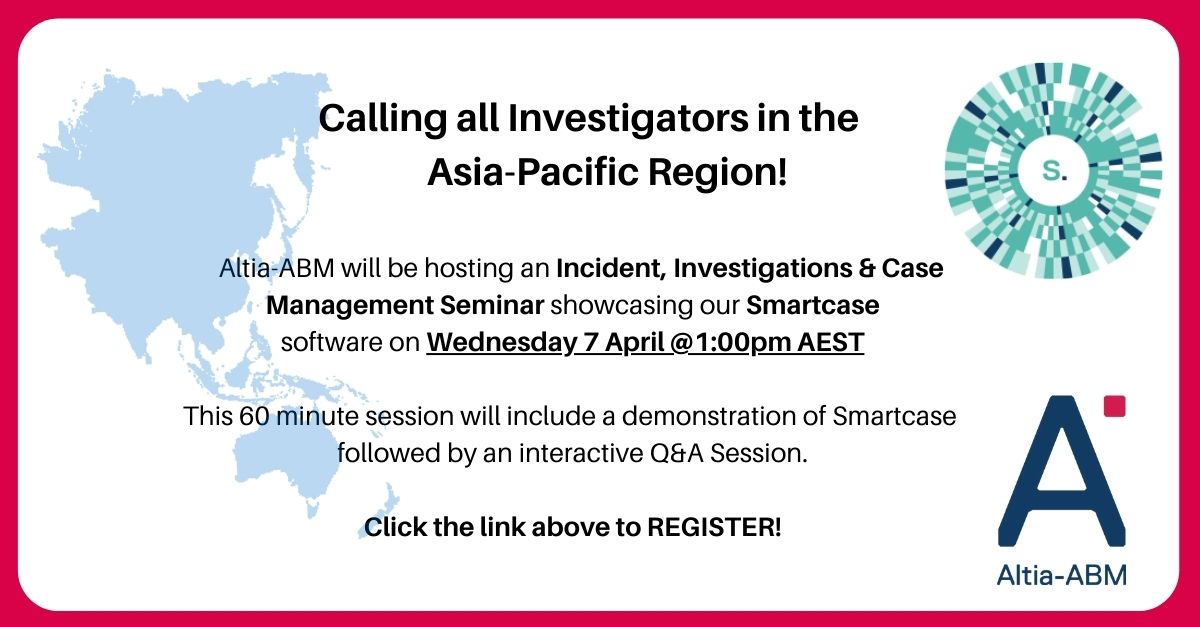 altiaabm's tweet photo. Book you’re place!

Follow the link below: https://t.co/Z7WTKFrOlM

For more information, visit https://t.co/D22MHmoTs1 | email info@altia-abm.com or call +44 (0)141 280 8900.

#surveillance #investigationmanagement #seminar https://t.co/J7wVzeqjwV