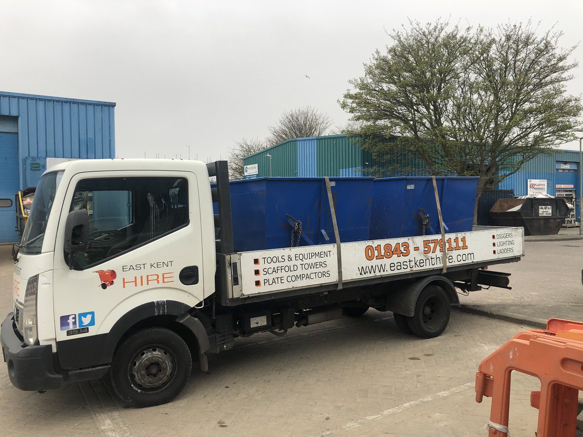 eastkenthire's tweet photo. Another two Tipping Skips added to our hire fleet this week!! All loaded and ready for delivery to our customers site in Margate. 

Call our Hire Desk on 01843 579111 to find out how we can help you. https://t.co/NKfMk52iEc