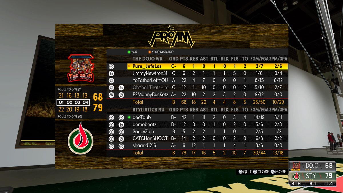 gg to The Dojo advancing to round 2 of nextup preseason