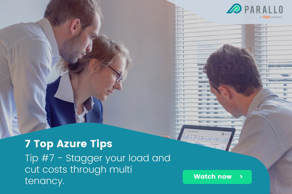 _parallo_'s tweet image. #azuretip 7 - The final #7azuretips on cost saving is multi tenancy. Can you make some changes to stagger your load and cut your costs by leveraging your reservations fully? Watch our final video here:hubs.li/H0HRsFC0