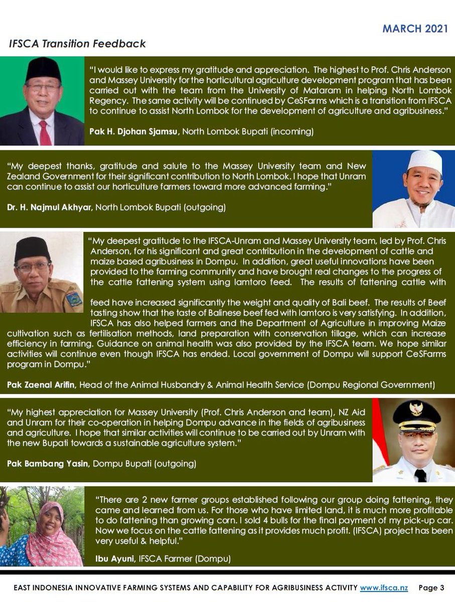IFSCA_Activity's tweet photo. Great to see excellent progress by CeSFarms UNRAM since the start of 2021.  The new centres have effectively operationalised their business plans with the full support of key partners. #NTBAgribusiness @NZinJakarta #NZAid #NZMantul @chrisNZscience @MasseyUni @DahlanUNRAM https://t.co/4XZaYrsRLf