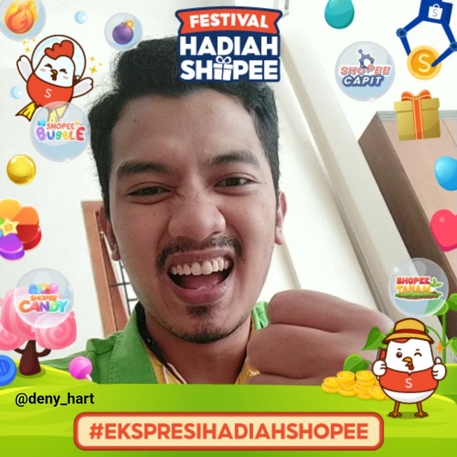 Deny_Hartomo's tweet photo. Post foto dengan hashtag #EkspresiHadiahShopee #FestivalHadiahShopee untuk memenangkan 1 Unit iPhone 12 dan Voucher Cashback Total 5JT! https://t.co/YLUc6Z58aA https://t.co/glGPOufOsg