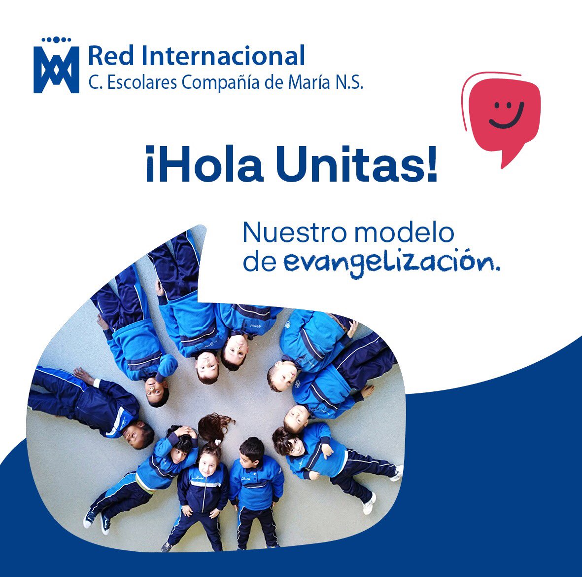 cmariaeducacion's tweet photo. Llega Unitas el modelo de evangelización que retoma y explicita en este hoy la manera en la que la Compañía de María vive y comunica la Buena Noticia de Jesús. ¿Quieres conocerlo?
7 de abril a las 16.00. #unitas #familiacompañíademaría #conocimientosyvalores #ProyectoCompartido https://t.co/HyIqZLYP40