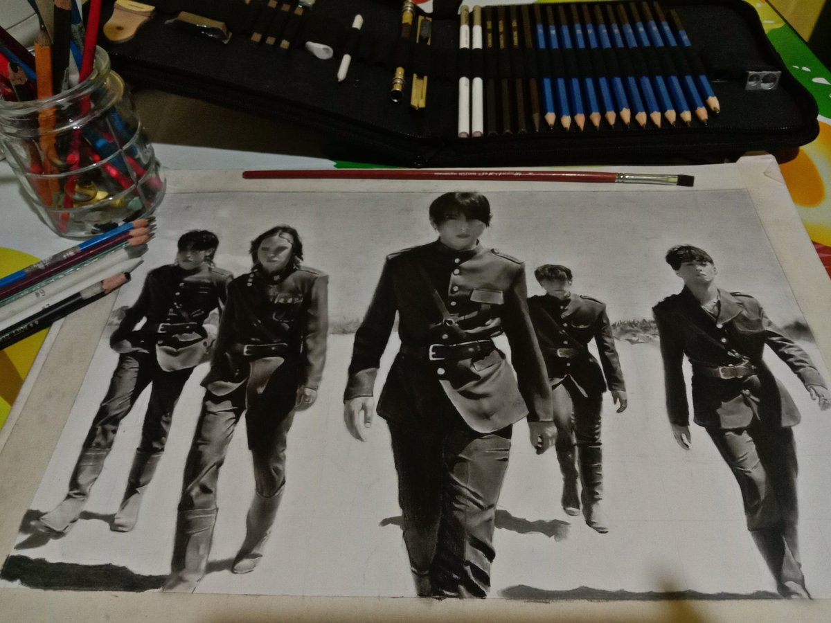 Jeikeium03's tweet photo. Just wanna share my (Unfinished) SB19 landscape art using charcoal and graphite pencil sa A3 Vellum Board. 80% Done.

SB19 💪

@SB19Offical
#StanWorld #SB19
#PaJahmaParty https://t.co/q4MZVKnUgF