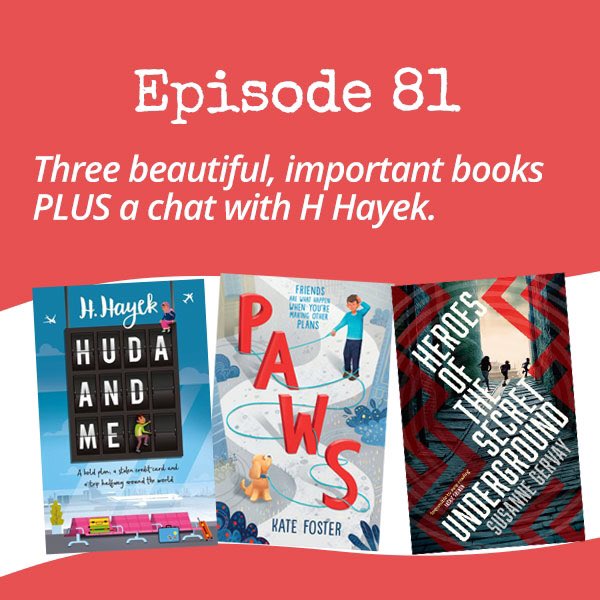 GradeMiddle's tweet photo. Episode 81 is a go and it’s epic. We review #HeroesOfTheSecretUnderground by @sgervay @HarperCollinsAU and #HudaAndMe by H. Hayek @AllenAndUnwin #Paws by @kfosterauthor @WalkerBooksAus #LoveOzMg
https://t.co/UabfnSlraG https://t.co/Y2FJN8r79P