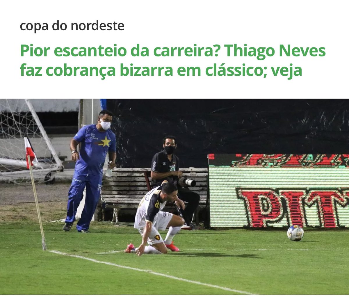 Não sei se foi esse ou contra o atlético MG no mineirão ano passado. 😂 que coisa horrível, só comigo mesmo! 🤣🤣 ganhamos o jogo e isso é oq vale!