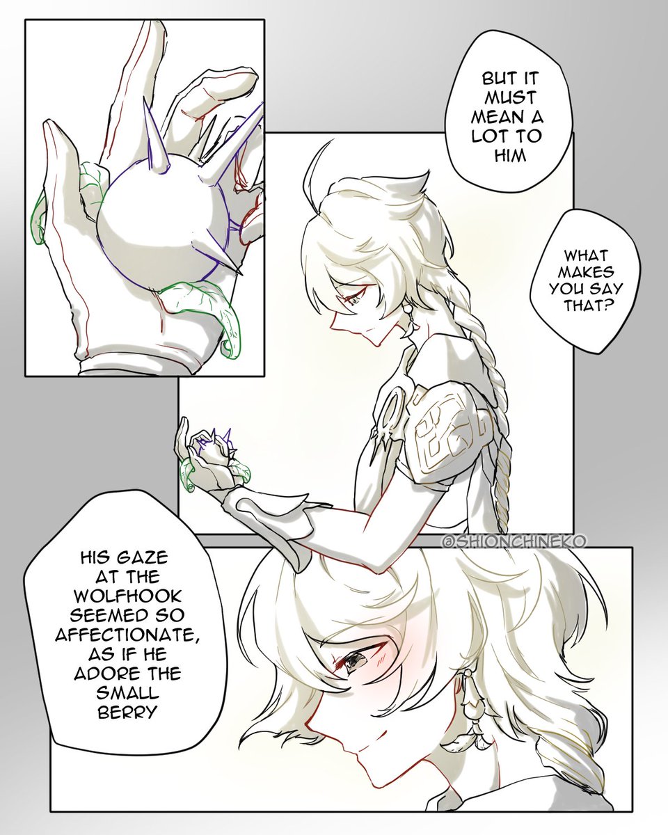 cehpaa's tweet photo. Posts the 2 pages I finished cause I'm impatient!
🫐Aether's Windblume🫐( <--closest thing to a Wolfhook)
#genshinimpact #raether #razorxaether https://t.co/E2k6yARnVw