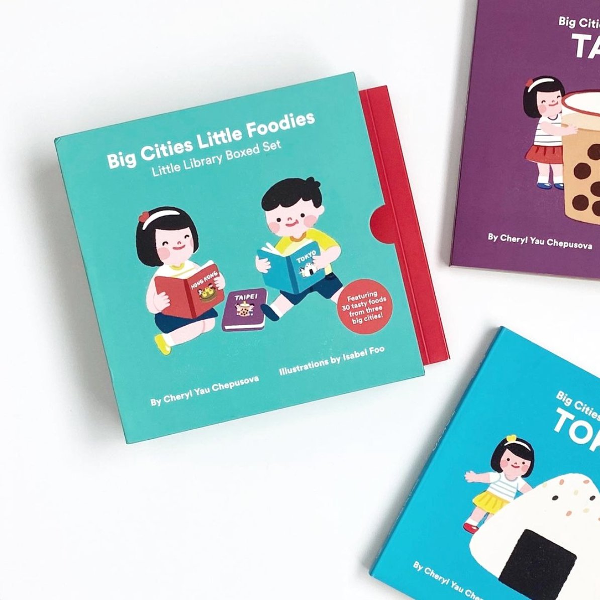 _isabelfoo's tweet photo. Latest thing I've been working on: slip case for the Big Cities Little Foodies box set! 
https://t.co/QVOGG7pDet https://t.co/3n3qIaJBSL