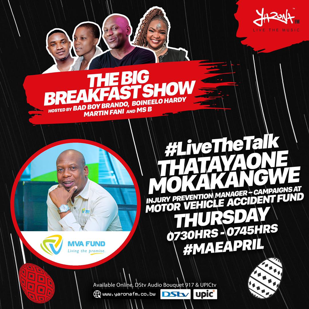 yaronafm's tweet photo. TUNE IN as the The Big Breakfast Show squad chat Thatayaone Mokakangwe from @MVAFundBW on #LiveTheTalk! https://t.co/boHhFd5W6B
