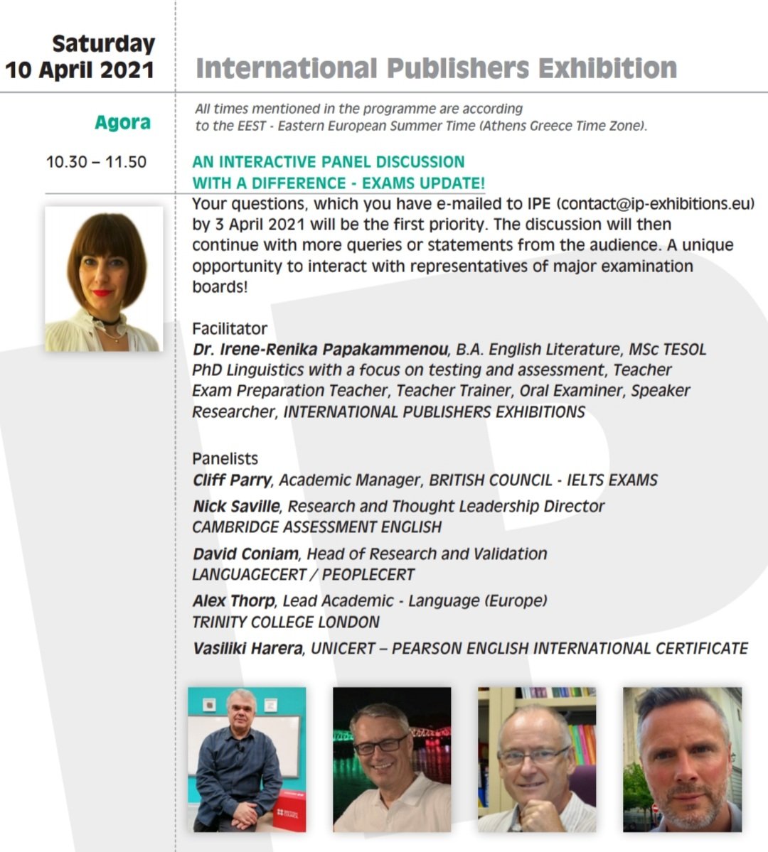 RenikaPapakam's tweet photo. All about language exams at the International Publishers Exhibitions on 10 April! 
Send us your questions  to IPE (contact@ip-exhibitions.eu) or here. 
#exams #examspandemic #languageexams #elt #internationalpublishersexhibitions #assessment #Spr21IPE https://t.co/6EtOz1AT2F